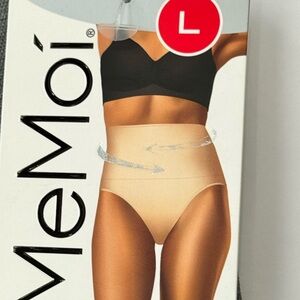 MeMoir Womens Full Coverage High Waist Shaping Briefs 2 Pairs Black / Gray Large